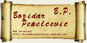 Božidar Pepelčević vizit kartica